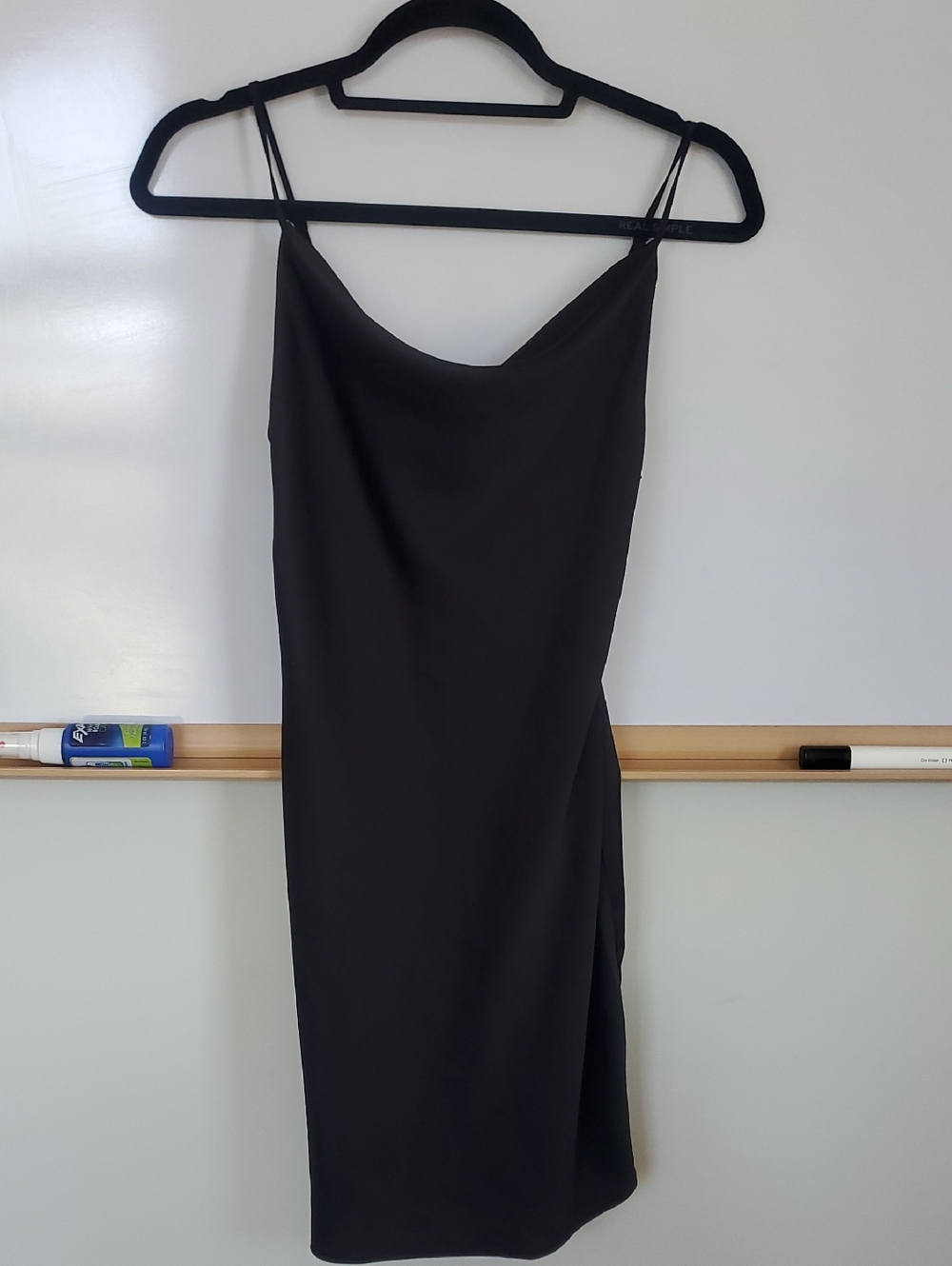 Urban Outfitters Black Cowl Neck Midi Slip Dress